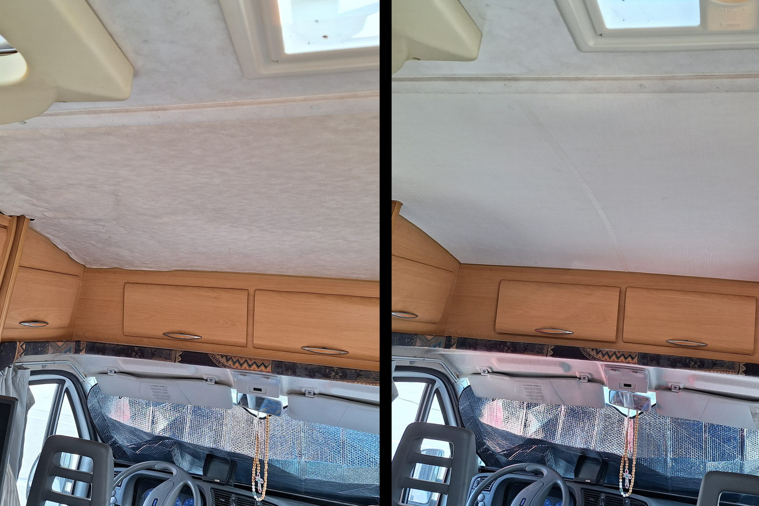 L'Atelier de Seb - Réparation et aménagement de camping-car, van et caravane dans le Gard et l’Hérault - Remplacement d'un plafond qui à subi une inondation